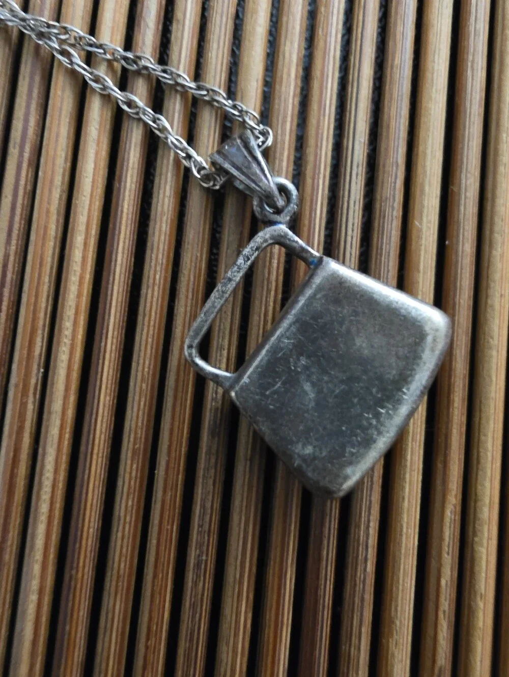 Sterling Silver, 12k Purse Necklace (Vintage)